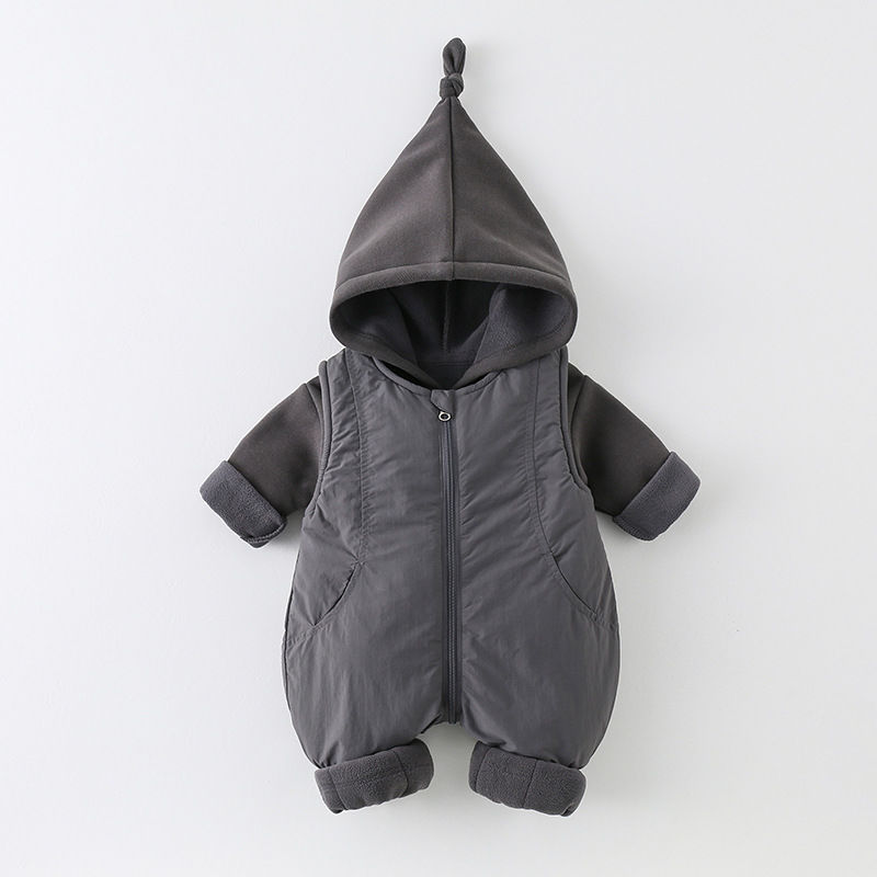Cotton Baby Onesies Zipper - Pelele de algodón grueso para bebé,