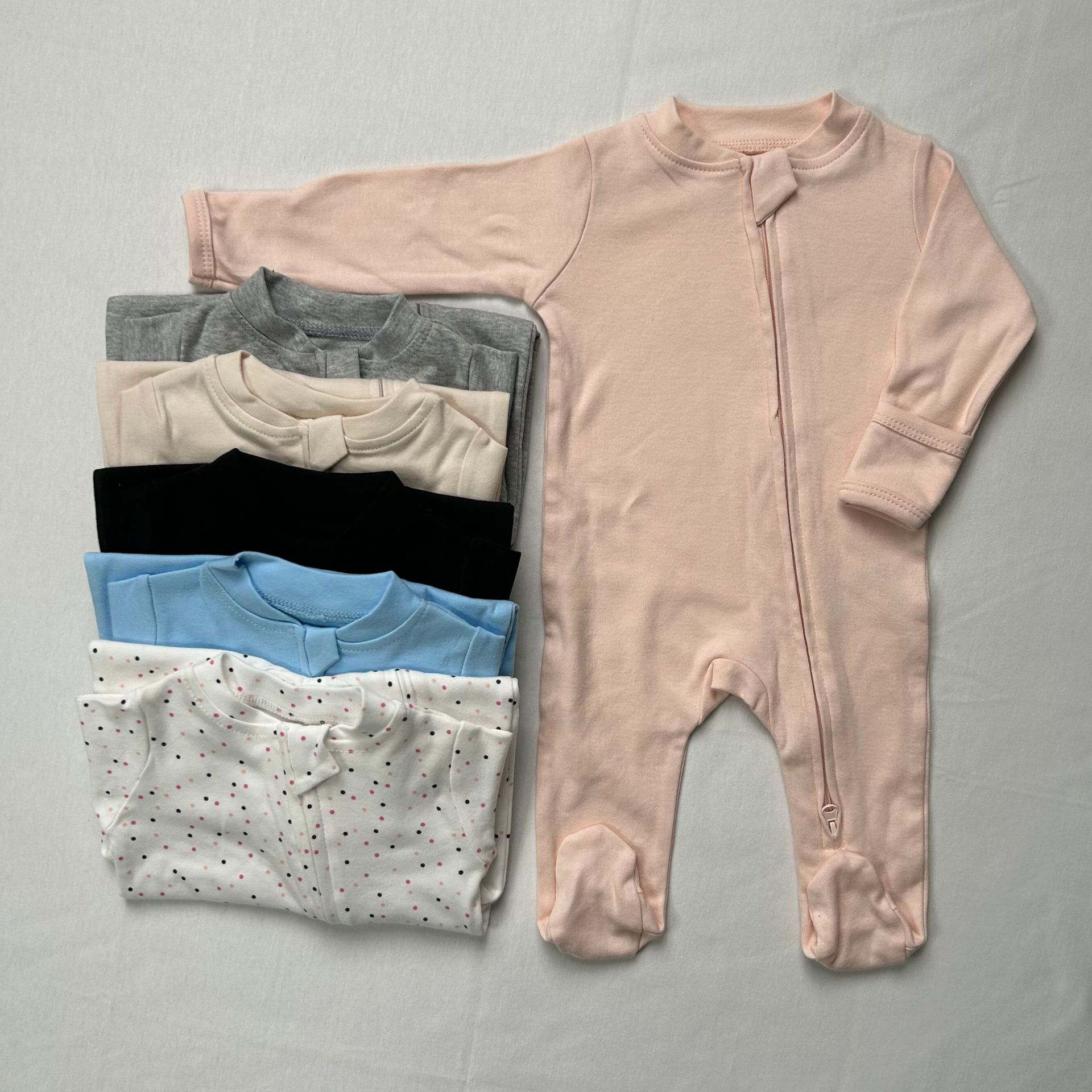 Cotton Baby Onesies Zipper - Mono triangular unisex para bebés, de