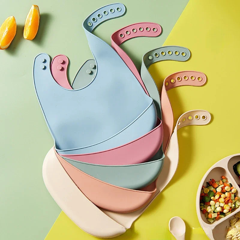 1-3 Baberos Ajustables Imperme - Waterproof Baby Bibs Silicone reseña y precio