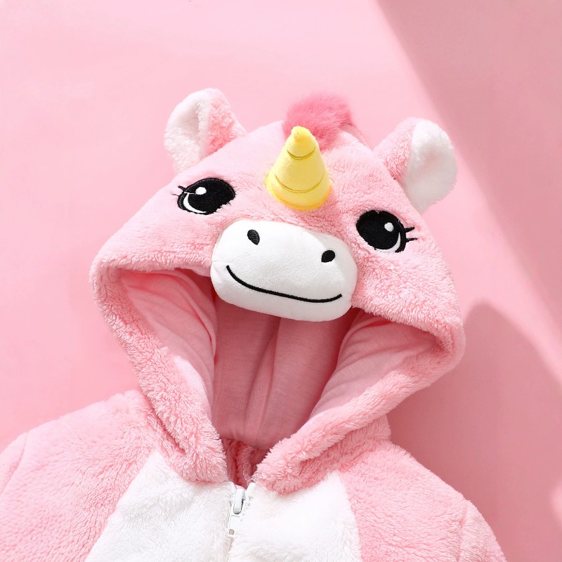 Mameluco de unicornio rosa par - Cotton Baby Onesies Zipper reseña y precio