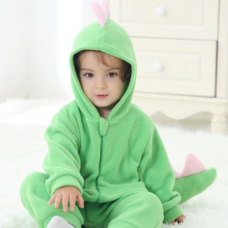 Mameluco de dinosaurio verde p - Cotton Baby Onesies Zipper reseña y precio