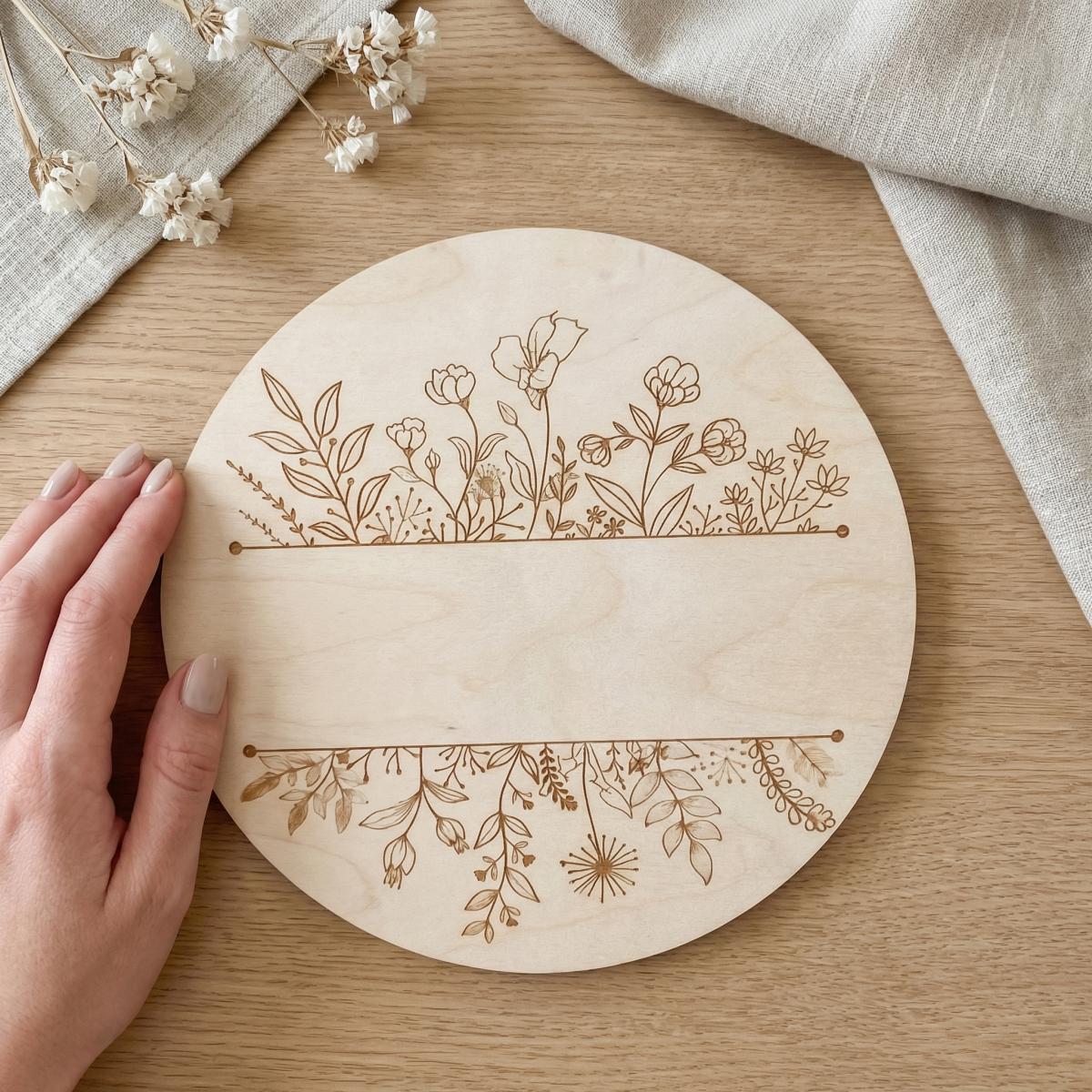 Placa Redonda de Madera con No - Nursery reseña y precio