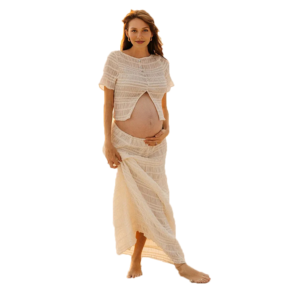 Conjunto de falda y Top corto  - Maternity Wear reseña y precio