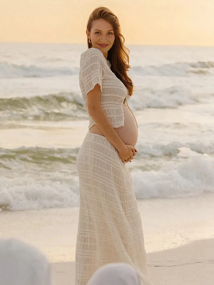 Conjunto de falda y Top corto  - Maternity Wear reseña y precio