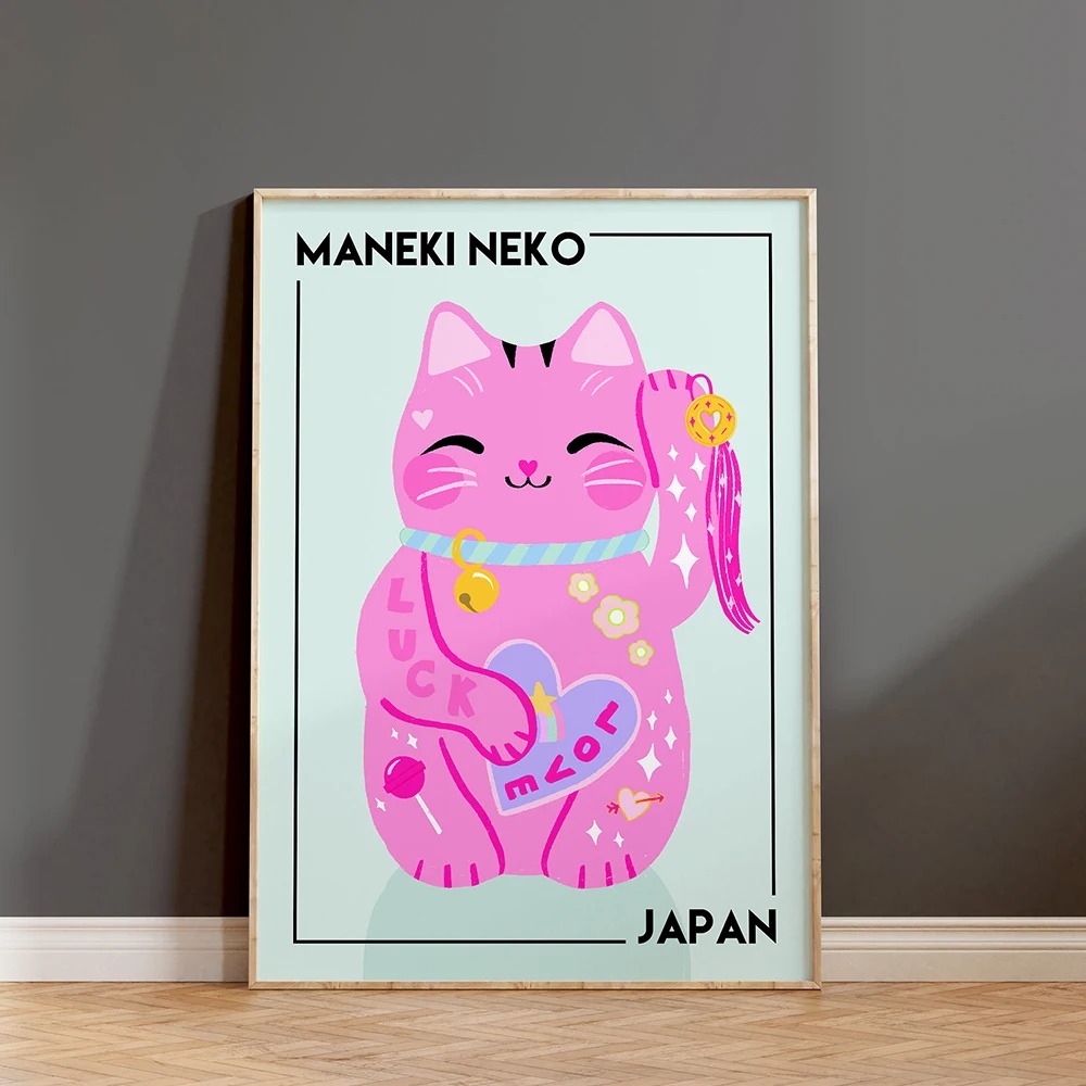 Pintura en lienzo de gato de l - Nursery reseña y precio