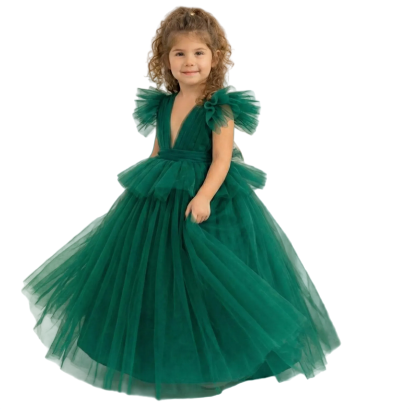 Vestido de Tul Verde Esmeralda - Toddler Girl Tulle Party Dress reseña y precio